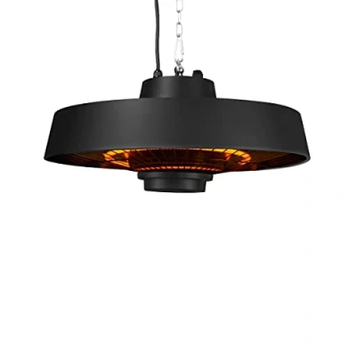 Afbeelding van VONROC Sfeervolle terrasverwarmer hangend Vulcano 2000W Krachtige infraroodlamp met 2 warmteniveau’s, timer en afstandsbediening