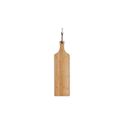 Afbeelding van Bamboe houten snijplank/serveerplank met handvat 57 x 16 cm Snijplanken Serveerplanken van bamboehout