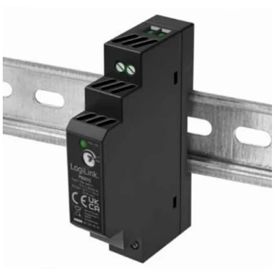 Afbeelding van LogiLink PS0015 DIN rail netvoeding 12 V 1.25 A 15 W Inhoud: 1 stuk(s)