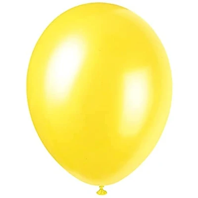 Afbeelding van Unique Party 80085 verpakking van 8 parelmoer latexballonnen 30 cm zonnegeel