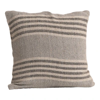 Afbeelding van Sierkussen grijs met streepmotief, 40x40cm