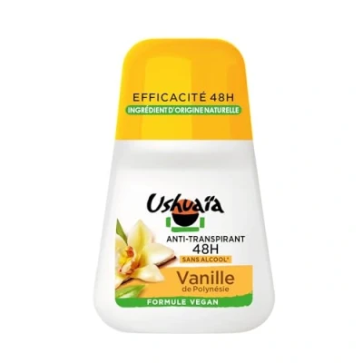 Afbeelding van Ushuaia Deodorant voor dames, bal, vanille, uit Polynesië, effectiviteit, 48 uur 50 ml