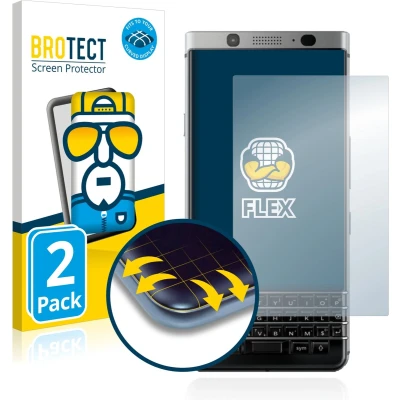 Afbeelding van BROTECT Screenprotector voor BlackBerry Keyone Folie Beschermfolie transparant volledig dekking (2 Stuks)