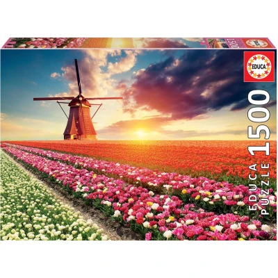 Afbeelding van Puzzel Educa Fields of Tulips 18465 1500 Onderdelen