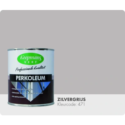 Afbeelding van Koopmans Perkoleum Hoogglans Dekkend Ready Mixed 0,75 ltr zilvergrijs Buitengevel &amp; Tuin