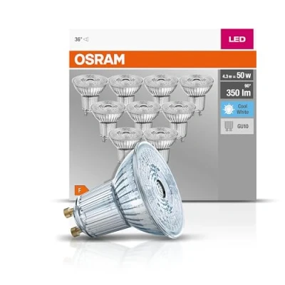 Afbeelding van OSRAM 4058075036703 LED lamp Energielabel F (A G) GU10 Reflector 4.3 W = 50 Neutraalwit (Ø x h) mm 10 stuk(s)