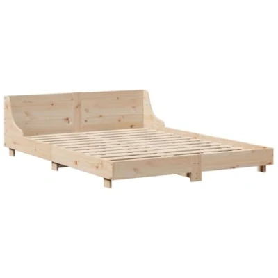 Afbeelding van vidaXL Bedframe zonder matras massief grenenhout 160x200 cm