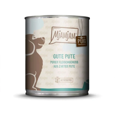 Afbeelding van 6x 800g MjAMjAM puur vlees geniet van goed kalkoen nat hondenvoer