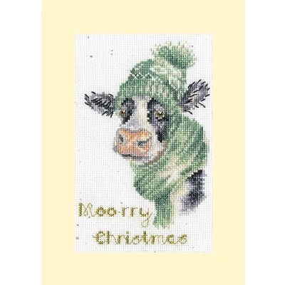 Afbeelding van Bothy Threads Hannah Dale Moo rry Christmas borduren (pakket) XMAS67
