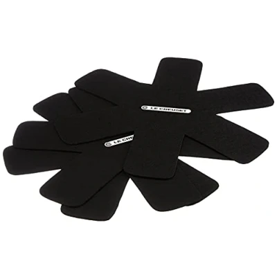 Afbeelding van Le Creuset Pannenbeschermers Zwart 3 Stuks