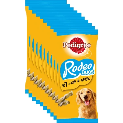 Afbeelding van 10x Pedigree Rodeo Duo Kip &amp; Bacon 123 gr