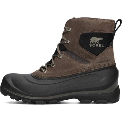 Afbeelding van Sorel Buxton LACE WP Snowboots Black, Heren, Maat: 42, Black Leer en textiel