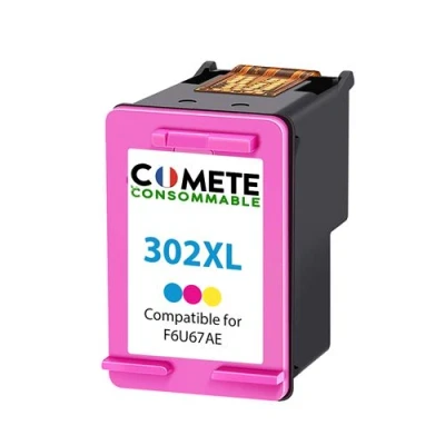 Image de COMETE 302XL 1 Cartouche d&#039;encre Compatible HP Couleur Marque française