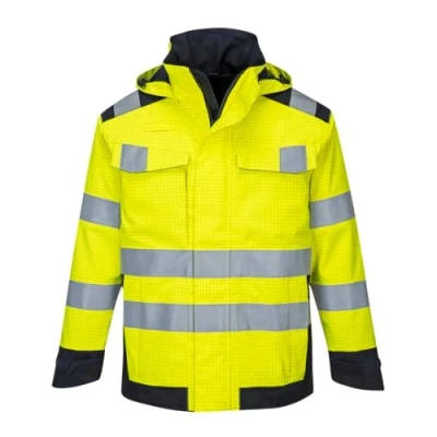 Afbeelding van Regenjas multinormen Arc Modaflame MV70 Blauw/geel Portwest