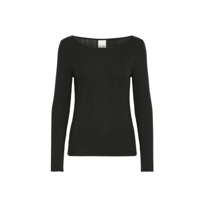 Afbeelding van ICHI Ihcella Longsleeve, Dames, Maat: Medium, Black