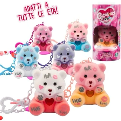 Afbeelding van Giochi Preziosi Coccolotti Love &amp; Tell, 6 beren met opnamefunctie en sleutelhanger charme, willekeurige kleuring, herhaal wat je zegt, spelletjes voor kinderen van 4 jaar, interactieve dieren