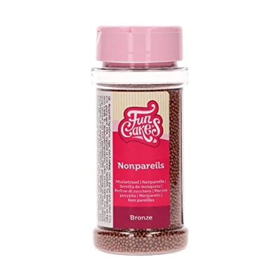Image de FunCakes Nonpareils Cuivre: Sprinkles de gâteau, bon goût, parfait pour la décoration gâteaux, des centaines et milliers sprinkles. 80 g.