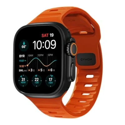 Image de Bracelet Sport Strap Nomad Orange pour Apple Watch de 42 44 45 et 49 mm