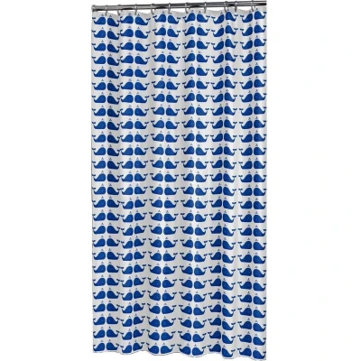 Afbeelding van Sealskin Whale Douchegordijn 180x200 cm PEVA Blauw
