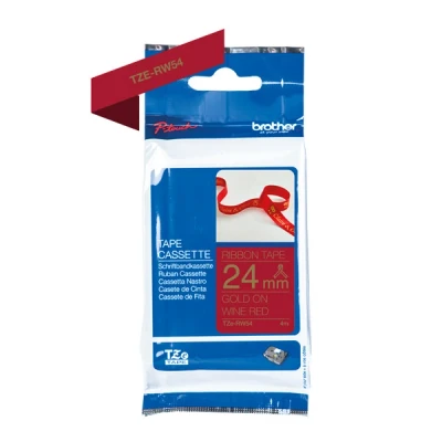 Image de BROTHER Ruban TZERW54 24mm or sur bordeau Qt 1