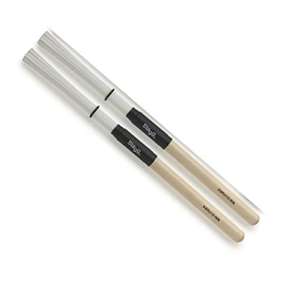Image de Stagg SBRU10 WN Balais multibrin en nylon, avec manche érable