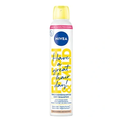 Image de NIVEA Shampoing Sec Fresh &amp; Mild (200 ml) Extra Doux en Spray pour Cheveux Clairs, Parfum Agréable, Fraîcheur Instantanée