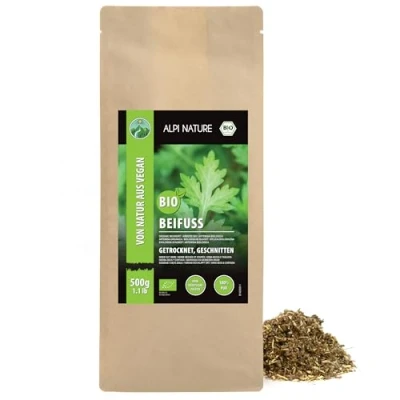 Image de Alpi Nature Armoise BIO Thé 500g, Herbe d&#039;Armoise Séchée et Coupée, Artemisia Vulgaris