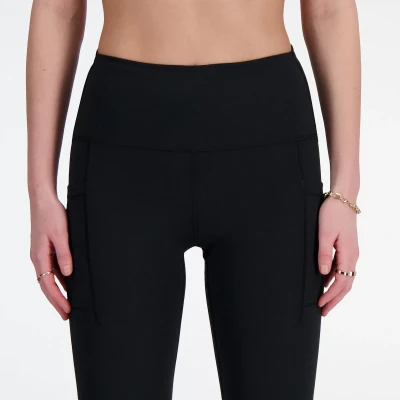 Afbeelding van New Balance Sleek HIGH RISE Legging, Dames, Maat: XS, Black