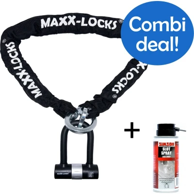 Afbeelding van Combi Deal! Maxxsloten Bundel ART 4 120cm Kettingslot + Slotspray Simson 100ml