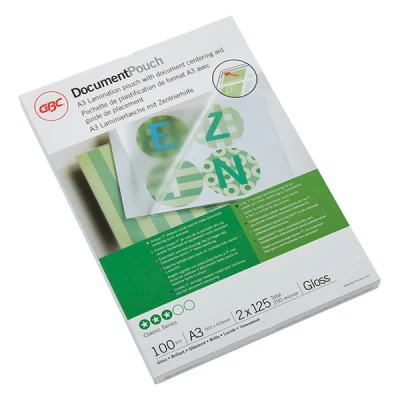 Image de Pochettes de plastification standards A3, 2 x 125 microns GBC