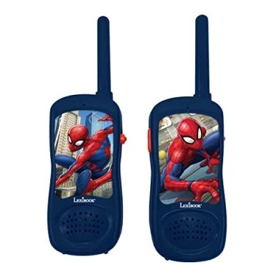 Image de Lexibook, Spider Man, Talkies walkies, Jeu de communication pour enfant, Clip ceinture, à piles, rouge/bleu, TW11SP, Modèle assorti