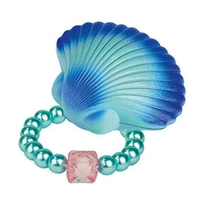 Afbeelding van moses 30592 Magische clam zeemeermin met glazen kralenarmband voor kinderen, roze