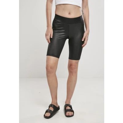 Afbeelding van Urban Classics Ladies Synthetic Leather Cycle Shorts Shorts, Dames, Maat: 28, Black