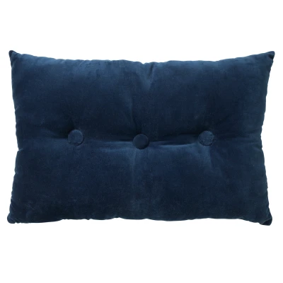 Afbeelding van Dutch Decor VALERIE Sierkussen 40x60 cm velvet met knopen Insignia Blue donkerblauw