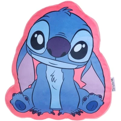 Afbeelding van Disney Stitch 3D kussen, decoratie voor kinderkamer, jongeren, kussen kinderen, knuffeldier, accessoires Lilo en Stitch, officieel (blauw/rood stitch)