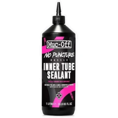 Image de Muc Off No Puncture Hassle Produit Anti Crevaison Chambre à Air de Vélo 1 Litre Pneu Rebouche les Trous la jusqu&#039;à 4 mm