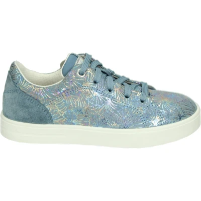 Afbeelding van Superfit Stella Sneakers laag voor kinderen, Maat: 34, Blau/silber Veloursleer