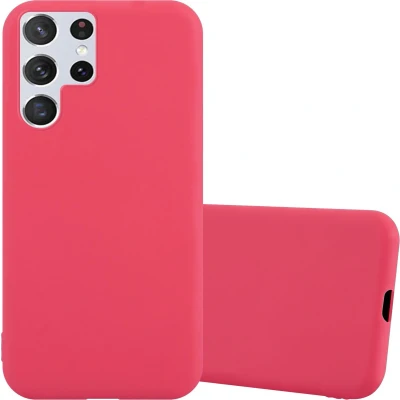Afbeelding van Cadorabo Hoesje geschikt voor Samsung Galaxy S22 ULTRA in CANDY ROOD Beschermhoes gemaakt van flexibel TPU silicone Case Cover