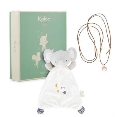 Afbeelding van Kaloo Bola En Olifant Cadeauset Om Baby Gerust Te Stellen Met Geluid Ketting Voor De Moeder Een Knuffel In Het Hoofdje Geschenkverpakking