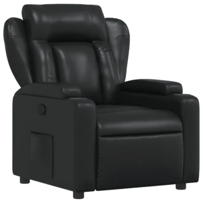 Image de vidaXL Fauteuil inclinable Noir Similicuir372427