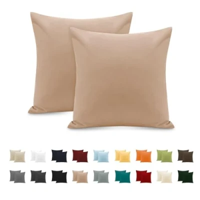 Afbeelding van Kussensloop, 100% katoen, 65 x cm, 2 stuks, rechthoekig, Puro, jersey, 120 g/m², kussensloop duurzaam en hypoallergeen, lichtroze