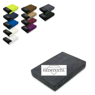 Afbeelding van EXKLUSIV HEIMTEXTIL Badstof hoeslaken premium merk 200 x 220 cm antraciet
