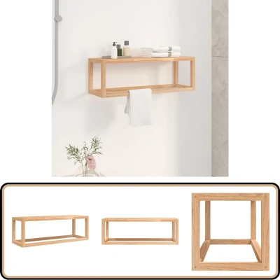 Afbeelding van Handdoekenrek 60x20x20 cm massief walnotenhout