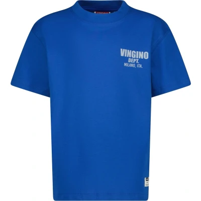 Afbeelding van Vingino Oversized Tshirt print voor kinderen, Maat: 104, Seascape blue