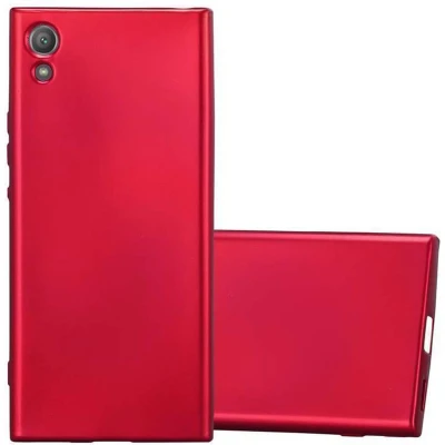 Afbeelding van Cadorabo Hoesje geschikt voor Sony Xperia XA1 in METALLIC ROOD Beschermhoes gemaakt van flexibel TPU silicone Case Cover