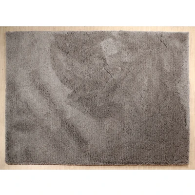 Afbeelding van Vloerkleed Berlin Hoogpolig Fluffy Effen Grijs Rechthoek Polyester 160x230 cm