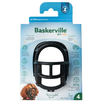 Afbeelding van Baskerville Ultra Basket Muzzle Zwart Hondenopvoeding Nr 4