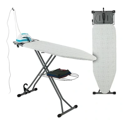 Afbeelding van strijkplank stoomstrijkijzer 115 x 39 cm met snoergeleider verstelbaar