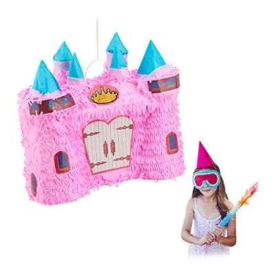 Afbeelding van Relaxdays pinata kasteel kastelen verjaardag meisjes slot zelf vullen