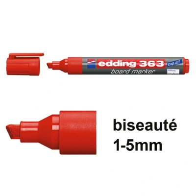 Image de edding Whiteboard marker 363 , pointe biseautée, rouge